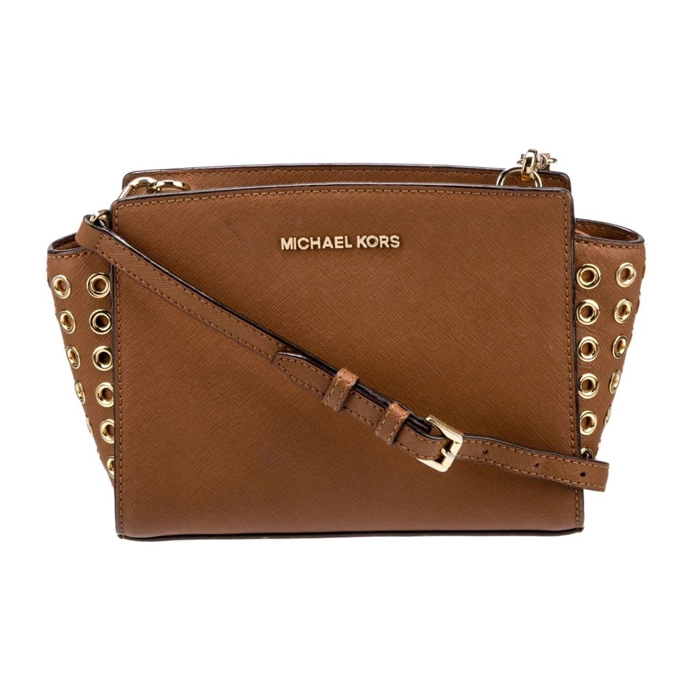 Michael Kors Tan Crossbody Bag with Gold Accents